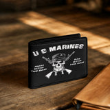 Honor Duty Men's Wallet Marine Skull Valor