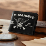 Honor Duty Men's Wallet Marine Skull Valor