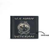 Honor Duty Men's Wallet Navy Veteran’s Salute