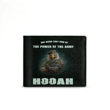 Honor Duty Men's Wallet Hooah Eagle Power
