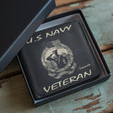 Honor Duty Men's Wallet Navy Veteran’s Salute