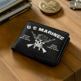 Honor Duty Men's Wallet Marine Skull Valor
