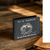 Honor Duty Men's Wallet Navy Veteran’s Salute