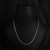 Honor Duty Oxidized Sterling Silver Viking Foxtail Chain Necklace for Men