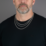 Honor Duty Oxidized Sterling Silver Viking Foxtail Chain Necklace for Men