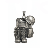 Honor Duty Pendent Battlefield Tribute Veteran - No Chain