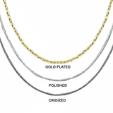 Honor Duty Oxidized Sterling Silver Viking Foxtail Chain Necklace for Men