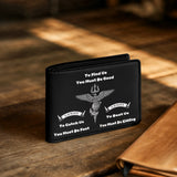 Honor Duty Men's Wallet Silent Navy Creed