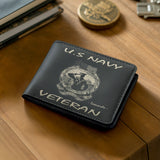 Honor Duty Men's Wallet Navy Veteran’s Salute
